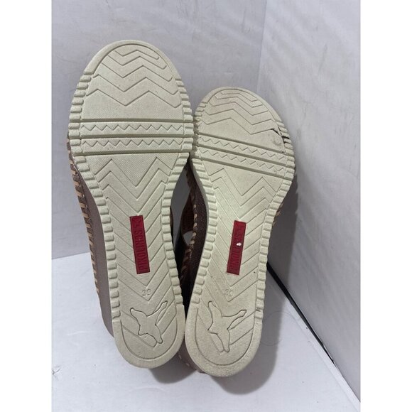 Pikolinos Sandals Womens Wedge Leather Aquadulce color Metalica size 8 slingback - Picture 5 of 7